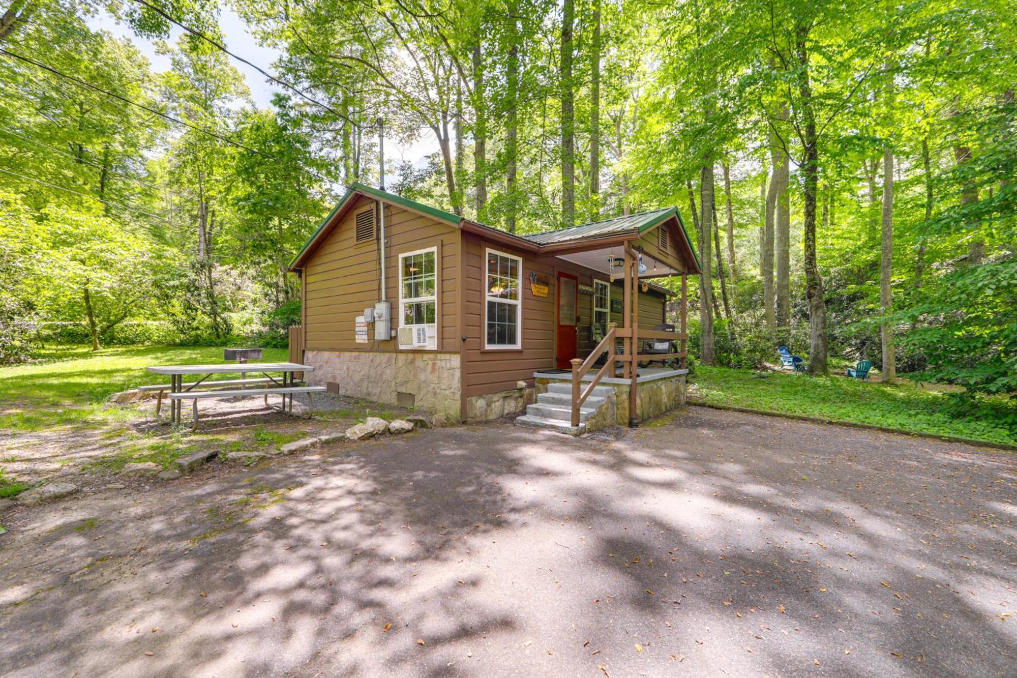 Pet-Friendly Creekside Cabin With Pool Access! Maggie Valley Kültér fotó